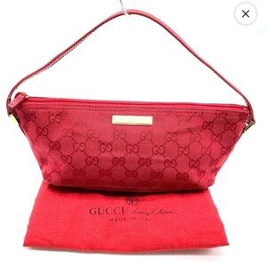 ♥️ Red Gucci Pochette GG WITH DUST BAG!